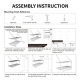 Online shopping geekdigg 29 5 inch wall mounted pot rack storage shelf with 2 tier 10 hooks included kitchen pot racks hanging storage organizer black