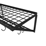 Heavy duty kaluo 3 tier hanging wall mount pot rack kitchen storage shelf with 10 hooks for kitchen cookware utensils pans household items