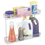 Select nice interdesign classico metal 2 tier shelf under sink organizer for kitchen bathroom cabinets 16 75 x 4 25 x 13 chrome