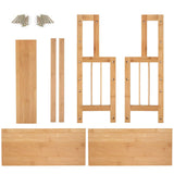 Try homecho bamboo spice rack bottle jars holder countertop storage organizer free standing with 3 tier adjustable slim shelf for kitchen bathroom bedroom hmc ba 004