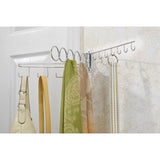 InterDesign Alta Over Door or Wall Mount Swinging Closet Organizer for Scarves, Ties, Belts, Handbags, Fashion Jewelry - Chrome