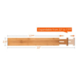 Order now luckyshe bamboo drawer dividers adjustable spring kitchen drawer dividers expandable eco friendly drawer organizers and dividers for kitchen dresser bathroom desk bedroom pack of 4