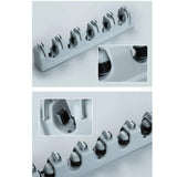 Cheap shsycer mop and broom holder wall mounted garden storage rack 5 position with 6 hooks garage holds up to 11 tools for garage garden kitchen laundry offices