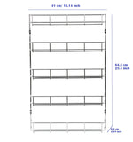 Buy now exerz herb and spice rack 5 tiers kitchen cabinet shelf organizer for jars perfect space saving and storage wall mountable or cupboard door fitting fixings included 5 tiers exsr004 5