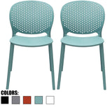 Discover the 2xhome set of 2 blue contemporary modern stackable assembled plastic chair molded with back armless side matte for dining room living designer outdoor garden patio balcony work office desk kitchen
