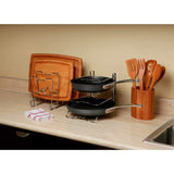 Try seville classics 4 tier pan pot lid rack kitchen counter and cabinet organizer 2 pack chrome