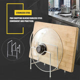 Selection stainless steel pot rack kitchen chopping board lid pot pan storage shelf drain tableware shelves cooking tools holder