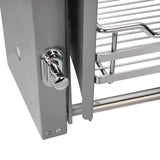 Budget friendly pull down two tier shelf shelves cabinet for 600mm width cupboards steel wall unit storage organizer system kitchen