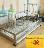 Storage 304 stainless steel dish dryer rack cutting board holder and kitchen dish drainer for kitchen counter top silver 17 3x6 1x13 5inch