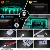 Shop mingopro led strip lights 32 8ft 10m 300 leds smd5050 rgb strip lights ip65 waterproof flexible strip lighting for home kitchen tv desk table dining room bed room