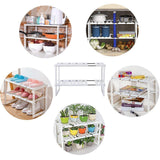 Buy now 2 tier kitchen shelf organizers rack meoket classic korean style adjustable bathroom cabinet shelf organizer stainless steel storage rack expandable under sink organizer white us stock