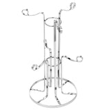 Best mygift 6 hook sleek chrome plated kitchen countertop hanging mug storage tree display rack