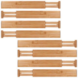 Shop here moma bamboo drawer dividers set of 8 bamboo natural wood kitchen drawer organizer anti scratch desk organizer dresser silverware utensil drawer organizer underwear drawer organizer