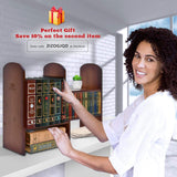 Purchase expandable natural bamboo desk organizer accessory adjustable desktop shelf rack multipurpose display for office kitchen books flowers and plants brown