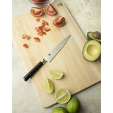 Amazon shun classic 6 serrated utility knife with ebony pakkawood handle and vg max blade steel single bevel blade with serrations to tackle tougher foods multi purpose kitchen knife handcrafted in japan