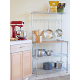 Latest seville classics bakers rack for kitchens solid wood top 14 x 36 x 63 h