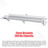 Exclusive durasteel stainless steel wall mount shelf 84 wide x 14 deep commercial grade nsf approved good for restaurant bar home kitchen laundry garage and utility room
