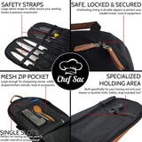 Buy now chef knife sling bag roll bag case 21 pockets for knives kitchen utensils 2 large pockets for tablets notebooks fortified ballistic nylon great gift for executive chefs culinary students