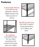 The best internets best 6 tier wire shelving rack nsf wide flat black home storage heavy duty shelf wide adjustable freestanding rack unit kitchen business organization commercial industrial