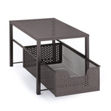 Exclusive simple trending under sink cabinet organizer with sliding storage drawer desktop organizer for kitchen bathroom office stackbale bronze