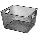Kitchen ybm home household wire mesh open bin shelf storage basket organizer black for kitchen pantry cabinet fruits vegetables pantry items toys 1041s 12 12 10 x 9 x 6