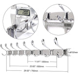 New webi coat rack wall mounted 30 inch metal dual coat hook rack heavy duty double prong robe hooks wall hooks for bathroom kitchen office entryway wall mounted 8 hooks