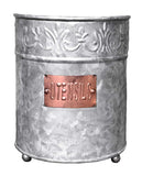 Shop here autumn alley farmhouse galvanized large kitchen utensil holder pretty embossing and copper label add farmhouse warmth and charm