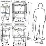 Exclusive 3 to 5 gallon water bottle jug shelf rack holder stand kitchen storage instant set up stainless steel heavy duty collapsible sturdy durable portable fits anywhere only 11 lbs holds 400 lbs