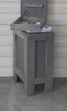 Best rustic wood trash bin kitchen trash can wood trash can trash cabinet dog food storage 13 gallon recycle bin gray stain metal handle handmade in usa by chris buffalowoodshop