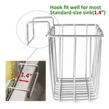 The best aceen kitchen sink sponge holder 304 stainless steel sink caddy organizer liquid drainer storage basket for sponge soap brush dishwashing accessories