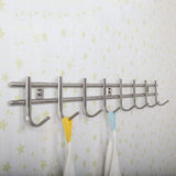 Heavy duty webi wall mounted coat rack hooks heavy duty sus 304 wall hooks rack robe hooks metal decorative hook rail for bathroom kitchen office entryway hallway closet 8 hooks brushed finish 2 packs