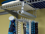 ClosetMaid 78060 Sliding Tie & Belt Rack for Wire Shelving, Satin Chrome