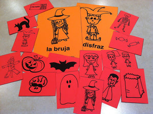 Free Spanish Halloween Activity Card Set