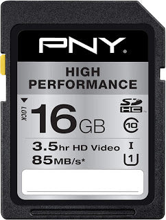 PNY 16GB High Performance Class 10 U1 SDHC Flash Memory Card $3.50 + Free Shipping w/Prime