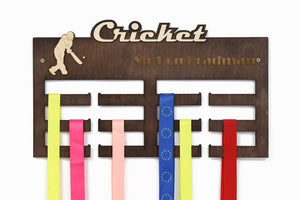 Medal Display, Cricket, Cricket Gifts, Medal Hanger, Medal Rack, Medal Holder, Personalized Medal Rack, Custom Medal Holder, Cricket Lover by PromiDesign