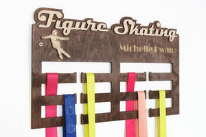 Figure skating Personalized medal hanger Figure skating gifts Medal hanger Medal rack by PromiDesign