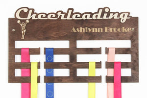 Cheerleading personalized medal hanger Cheerleading gifts Medal hanger for cheerleader Medal rack by PromiDesign