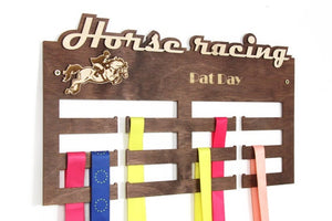 Horser racing Personalized medal hanger Medal hanger Medal rack by PromiDesign