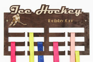 Ice hockey Medal hangers Personalized medal hanger Medal Hockey gifts by PromiDesign