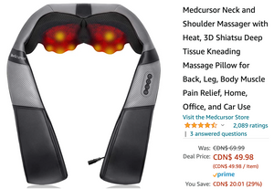 Amazon Canada Deals: Save 29% off Neck and Shoulder Massager + 25% on Food Saver Vacuum Sealer Machine + More Offer
