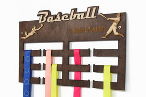 Medal rack for baseball Medal display for baseball players Baseball medal holder by PromiDesign