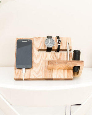 Personalized docking station for men Personalized Christmas gift Birthday gift Wooden docking station by PromiDesign