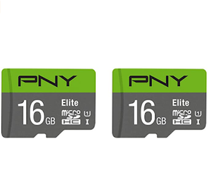 Pack of 2 PNY 16GB Elite Class 10 U1 MicroSDHC Flash Memory Cards for Only $5 (Was $8.99)!!!