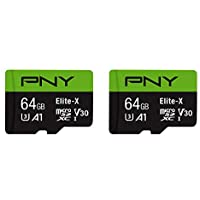 2-Pack PNY 64GB Elite-X Class 10 U3 V30 microSDXC Flash Memory Card only $10.99