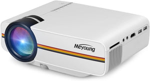 Meyoung TC80 LED Mini Projector, Home Theater LCD HD Movie Video Projectors Support 1080P TV HDMI Outdoor Indoor Movie Night, DVD Player, Smartphone, Laptop, Games (White) $40.27