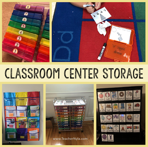 How to Store Classroom Center Games and Printables