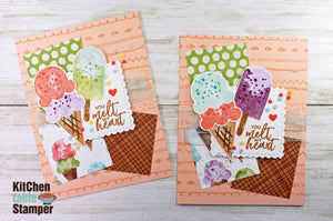 You Melt My Heart, Sweet Ice Cream Stamp a Stack Card Class – Design #1