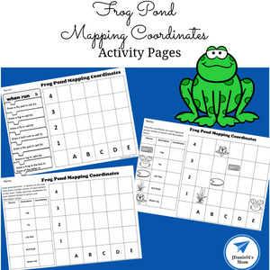 Frog Pond Mapping Coordinates Activity Pages