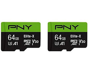 2-Pack 64GB PNY Elite-X Class 10 U3 V30 microSDXC Flash Memory Card $10.99 + Free Shipping w/Prime