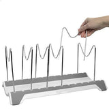 Shop domajax dish drying rack pot rack pots drying rack pot lid organizer for kitchen counter sink cabinet